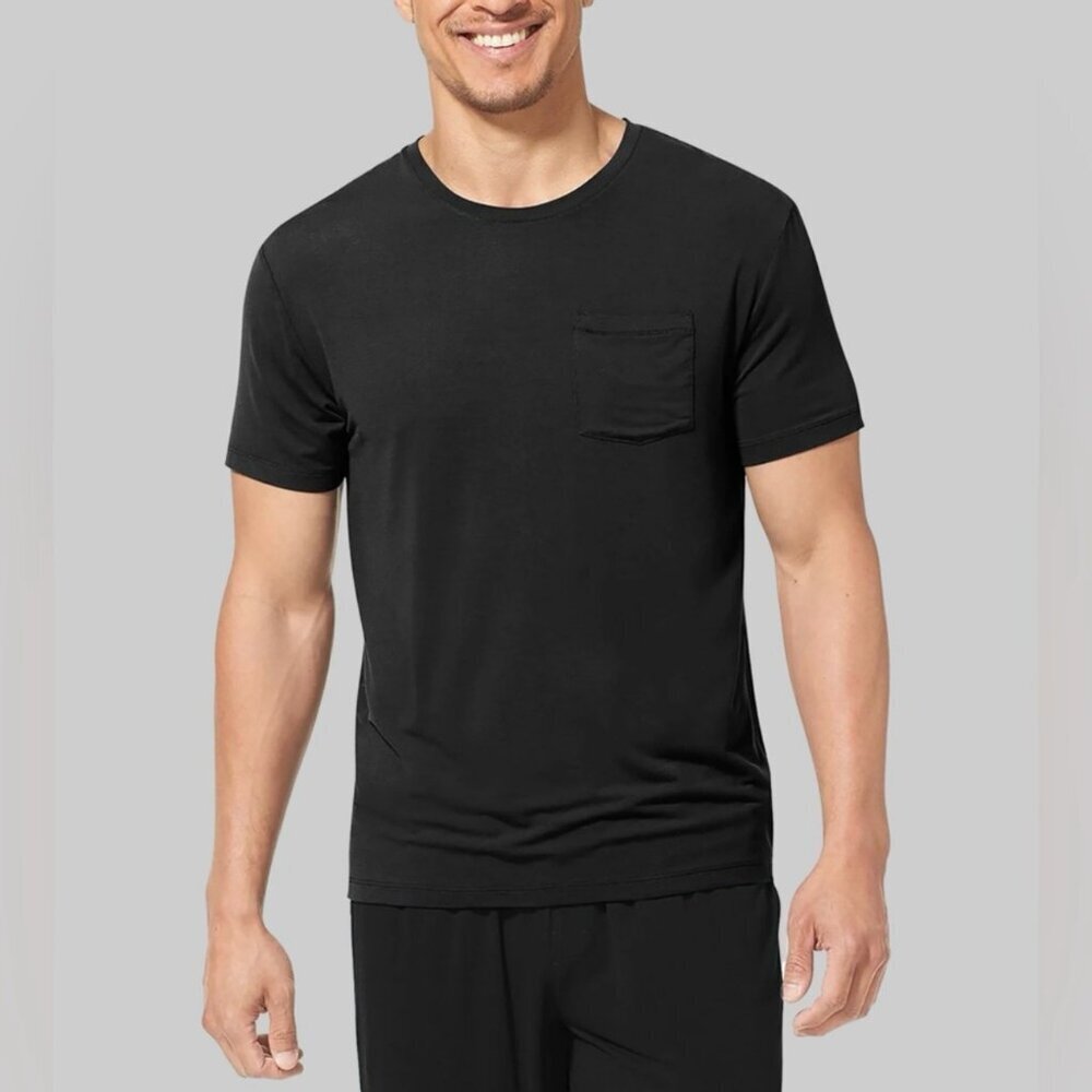 NWT Tommy John Mens Second Skin Sleep Pocket Tee in Black Size XXL Modal Spandex